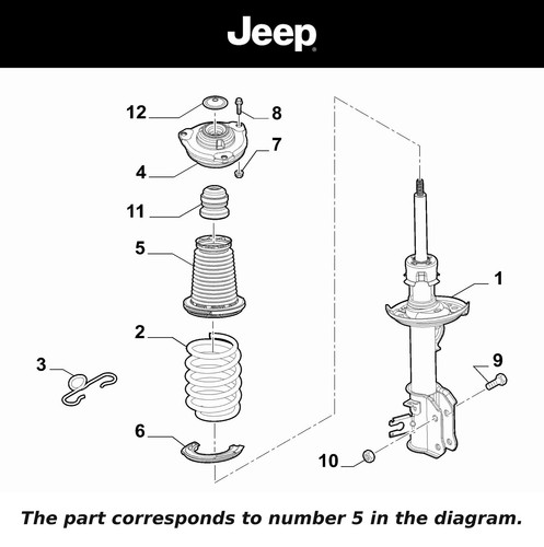 Genuine jeep shock - shock, absorber